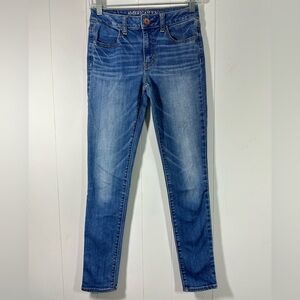 American Eagle Outfitters Sz 00 Short Women's High Rise Jeggings Denim Stretch